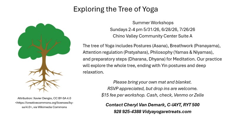Tree of Yoga Summer Workshops Chino Valley AZ